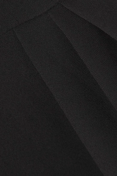 Shop Victoria Beckham Crepe Midi Dress In Black