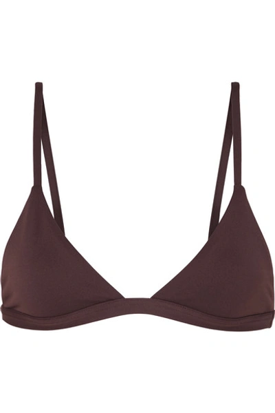 Shop Broochini Palmero Bikini Top In Brown