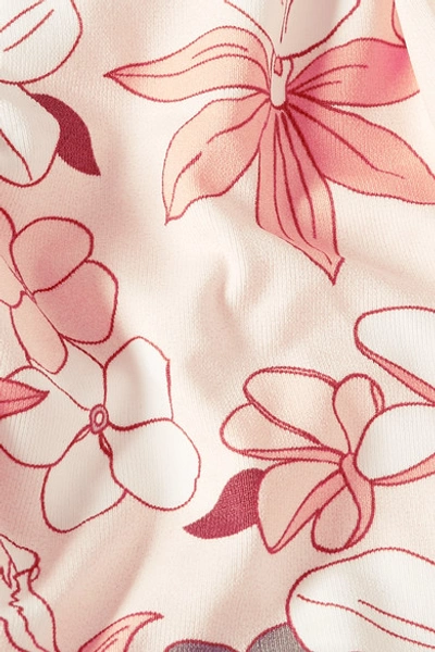 Shop Broochini Lua Floral-print Bikini Top In Pastel Pink