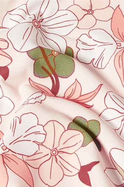 Shop Broochini Indah Floral-print Bikini Briefs In Pastel Pink