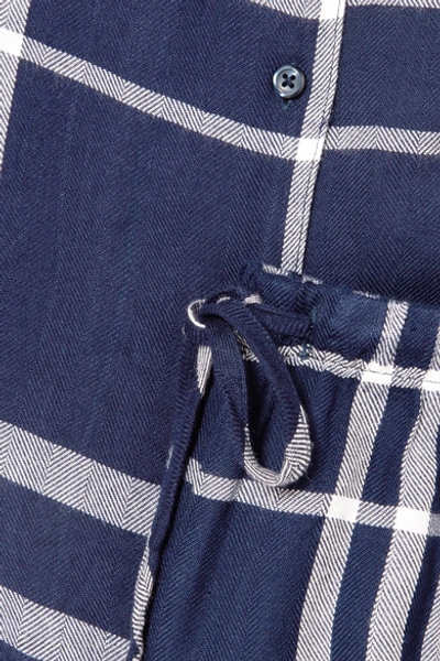 Shop Rails Checked Flannel Pajama Set In Midnight Blue