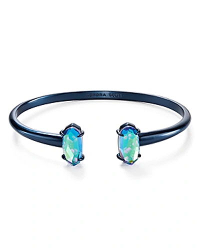 Shop Kendra Scott Edie Bracelet In Navy Gunmetal/indigo Crystal