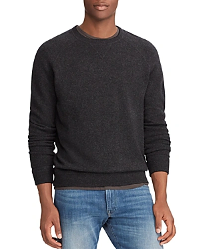 Shop Polo Ralph Lauren Merino Wool Crewneck Sweater In Black