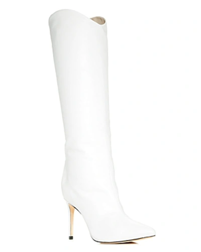Shop Schutz Women's Maryana Pointed-toe High-heel Boots In White