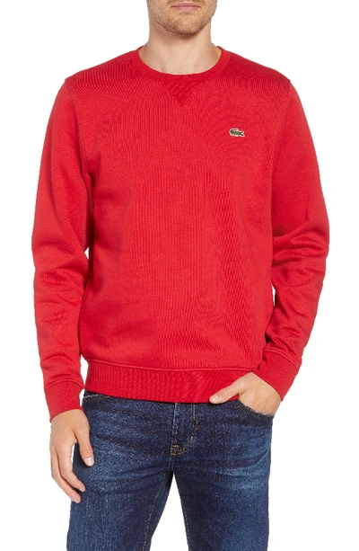 Lacoste 'sport' Crewneck Sweatshirt In Lighthouse Red | ModeSens