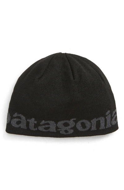 Shop Patagonia Knit Cap In Black/ Black