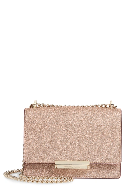 Shop Kate Spade Burgess Court - Hazel Glitter Crossbody Bag - Pink In Rose Gold