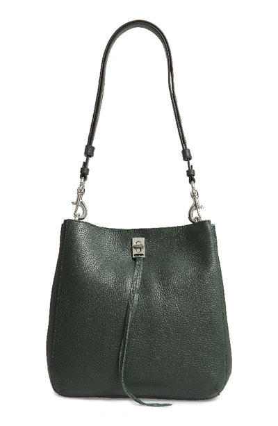 Shop Rebecca Minkoff Darren Deerskin Leather Shoulder Bag - Green In Pine