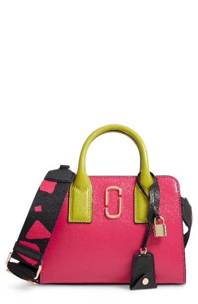 Marc Jacobs, Little Big Shot Bag In Multicolor Peony Pink Polyurethane  Coated Calfskin