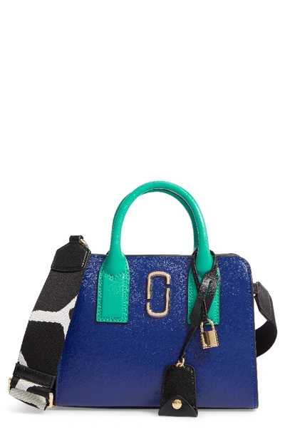 Shop Marc Jacobs Little Big Shot Leather Tote - Blue In Academy Blue Multi