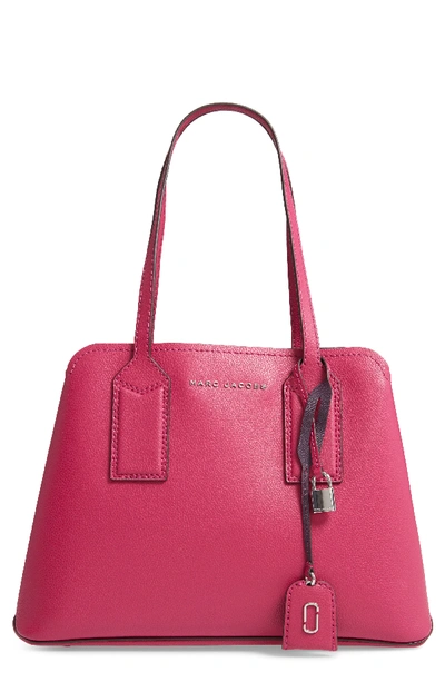 Shop Marc Jacobs The Editor Leather Tote - Purple In Magenta