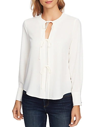 Shop 1.state Tie Front Blouse In Soft Ecru