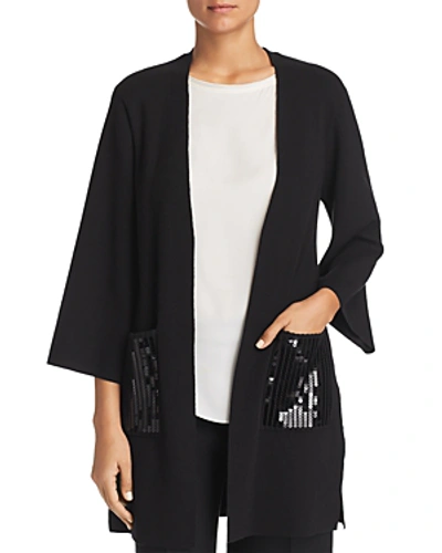 Shop Le Gali Rona Sequin-pocket Open Cardigan - 100% Exclusive In Black