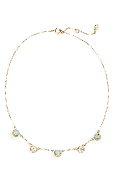 Shop Anna Beck Semiprecious Stone Station Necklace In Turquoise