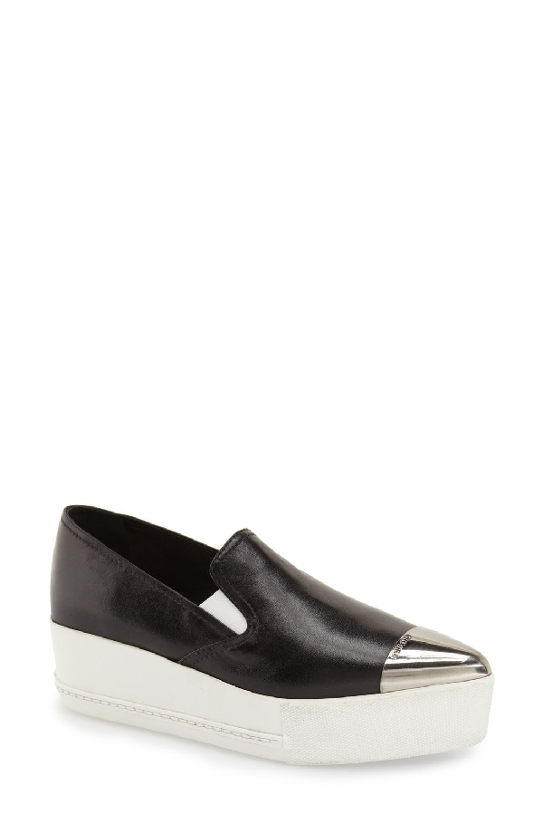 miu miu cap toe platform sneakers