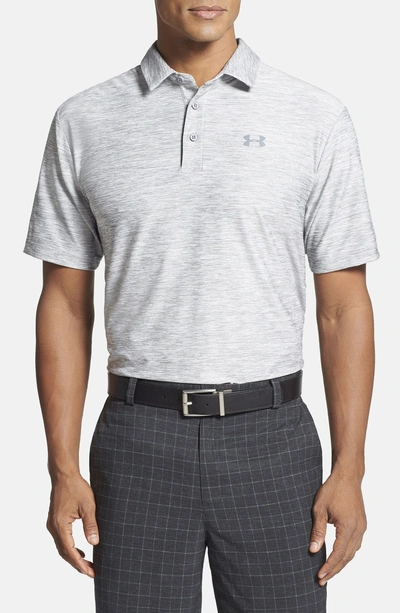 Shop Under Armour 'playoff' Loose Fit Short Sleeve Polo In True Grey/ Graphite