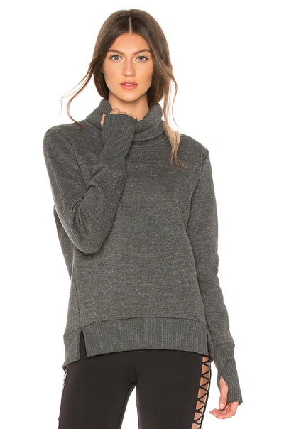 Shop Alo Yoga Alo Haze Long Sleeve Top In Gray. In Charcoal Heather