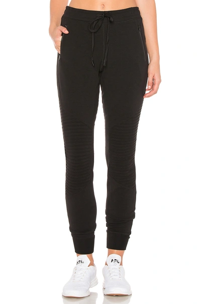 Shop Alo Yoga Urban Moto Sweatpant In Black