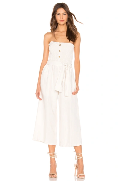 Shop Faithfull The Brand Lais Jumpsuit In White. In Ecru