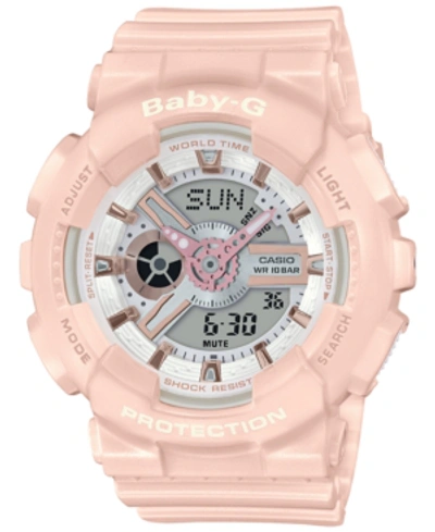 Shop G-shock Baby-g Women's Analog-digital Blush Resin Strap Watch 43.4mm