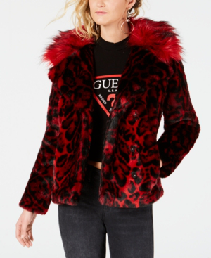 guess leopard jacket