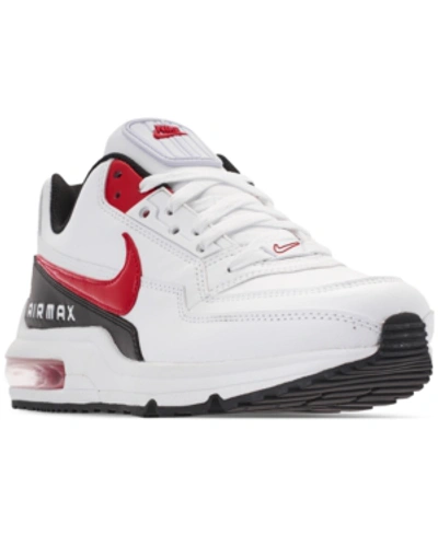 Shop Nike Men's Air Max Ltd 3 Running Sneakers From Finish Line In White/univ Red-black