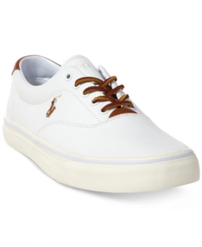 Shop Polo Ralph Lauren Men's Thorton Lace-up Sneakers Men's Shoes In White