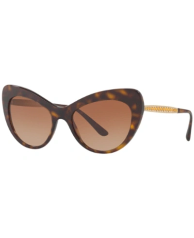 Shop Dolce & Gabbana Sunglasses, Dg4307b In Brown/grey Gradient