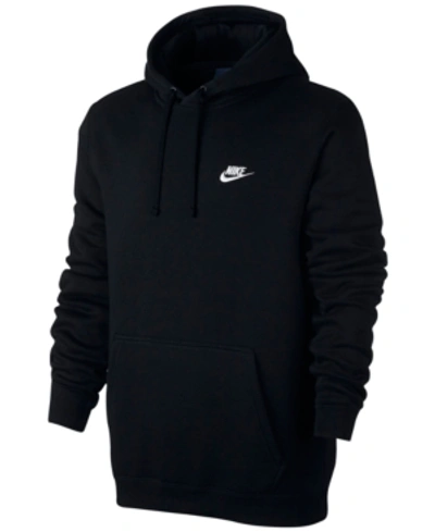 Shop Nike Men's Big And Tall Pullover Fleece Hoodie In Black