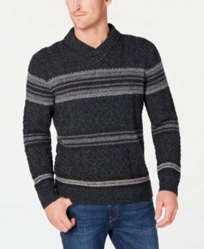 Shop Tommy Bahama Men's Palo Verde Stripe Shawl-collar Sweater In Navy
