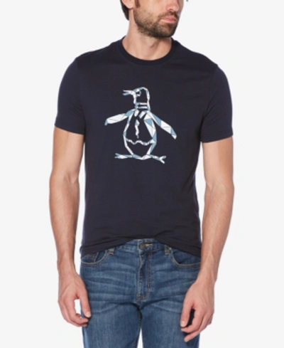 Shop Original Penguin Men's Logo T-shirt In Dark Sapphire