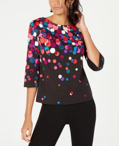 Shop Trina Turk Gaige Printed Top In Black