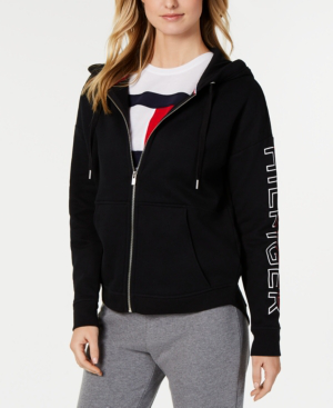 tommy hilfiger black hoodie womens