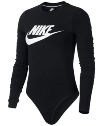 Nike Women's Sportswear Essential Long-sleeve Bodysuit, Black In  Black/white | ModeSens