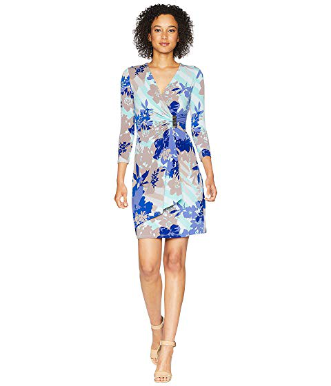 calvin klein faux wrap dress