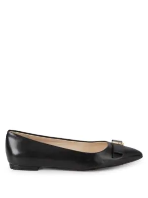 cole haan elsie leather bow skimmer flat