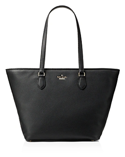 Shop Kate Spade New York Jana Large Leather Tote In Blackgold