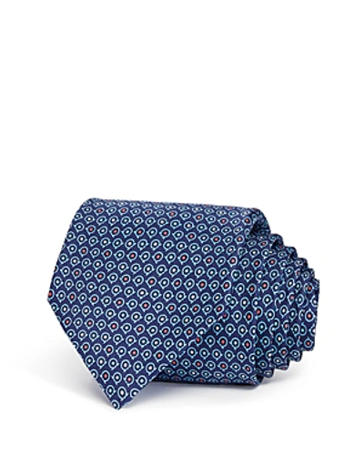 Shop Ferragamo Gancini Dots Silk Classic Tie In Navy