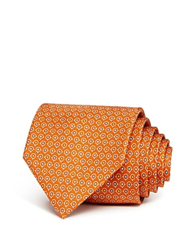 Shop Ferragamo Gancini Dots Silk Classic Tie In Orange