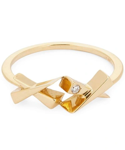 Shop Daou Gold Kisses Diamond Ring