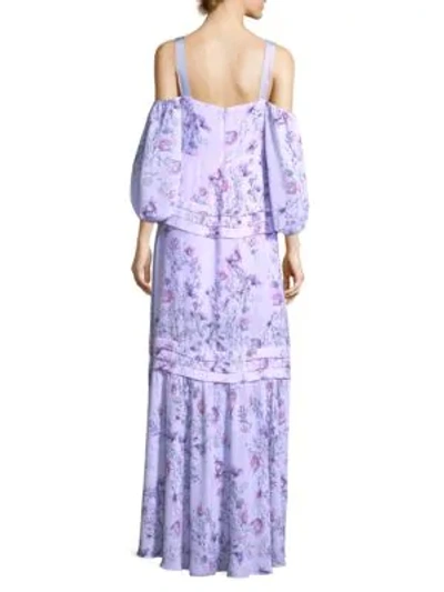 Shop Prose & Poetry Simone Balloon Sleeve Maxi Dress In Lavender