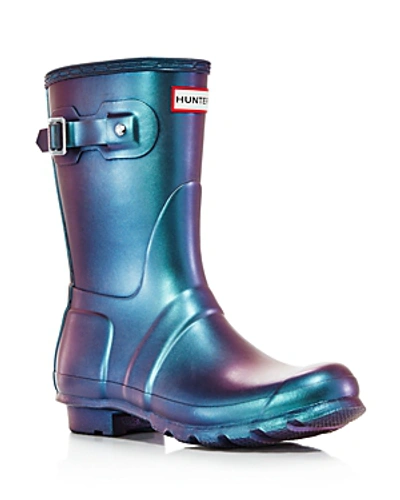 Shop Hunter Women's Original Round Toe Waterproof Boots In Wave Blue