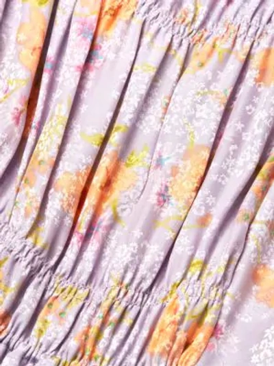 Shop Rebecca Taylor Emilia Silk Midi Dress In Lavender