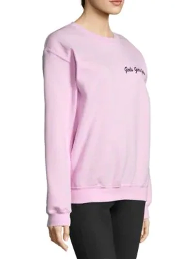 Shop Double Trouble Girls Girls Girls Sweatshirt In Pink