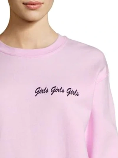 Shop Double Trouble Girls Girls Girls Sweatshirt In Pink