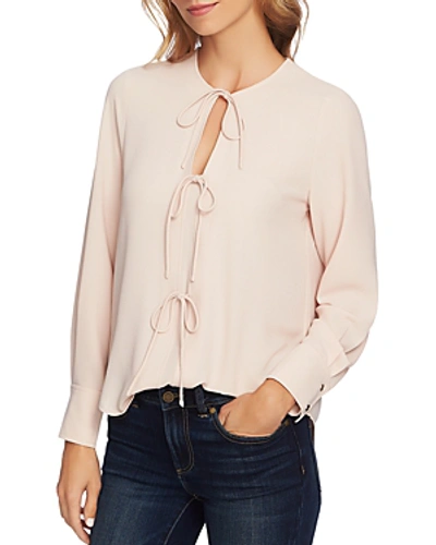 Shop 1.state Tie Front Blouse In Blush Cream