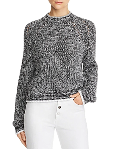 Shop Rag & Bone Ilana Marled Sweater In Black/white