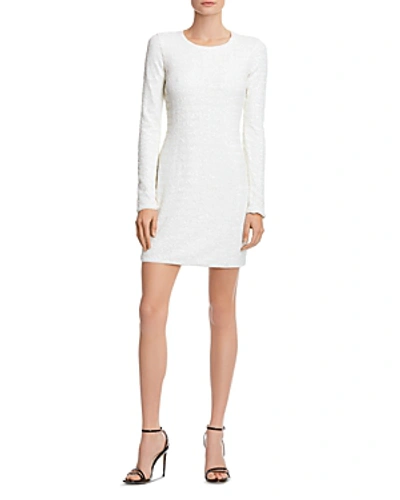 Shop Bailey44 Sequined Shift Dress In Chalk