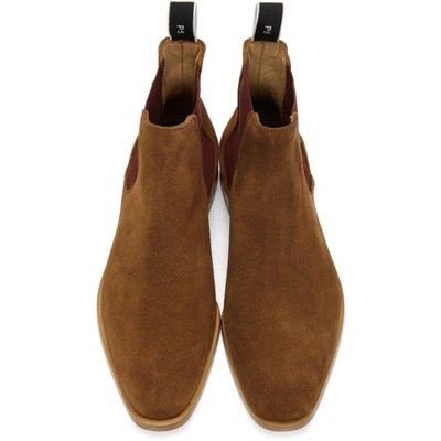 Shop Ps By Paul Smith Tan Suede Gerald Chelsea Boots