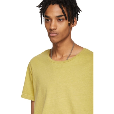 Shop Ksubi Yellow Seeing Lines T-shirt